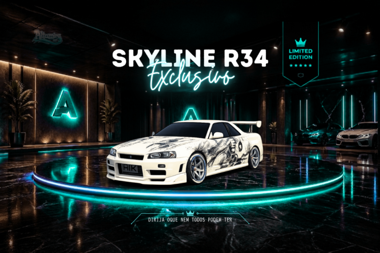 🚗 Skyline R34 (WHITE DRAGON)